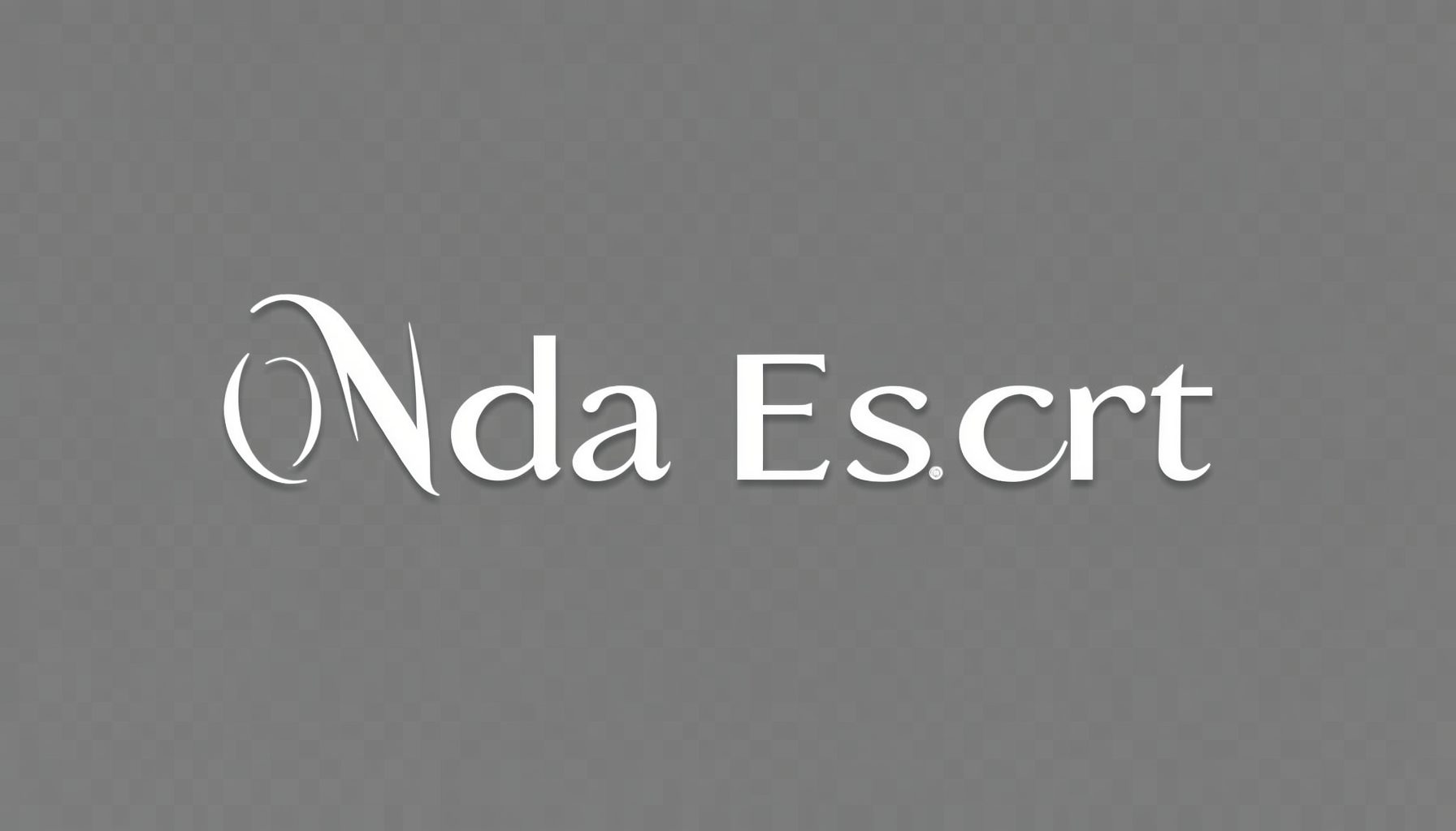 Nadia Escort logo mark in white on transparent background, elegant sans-serif wordmark